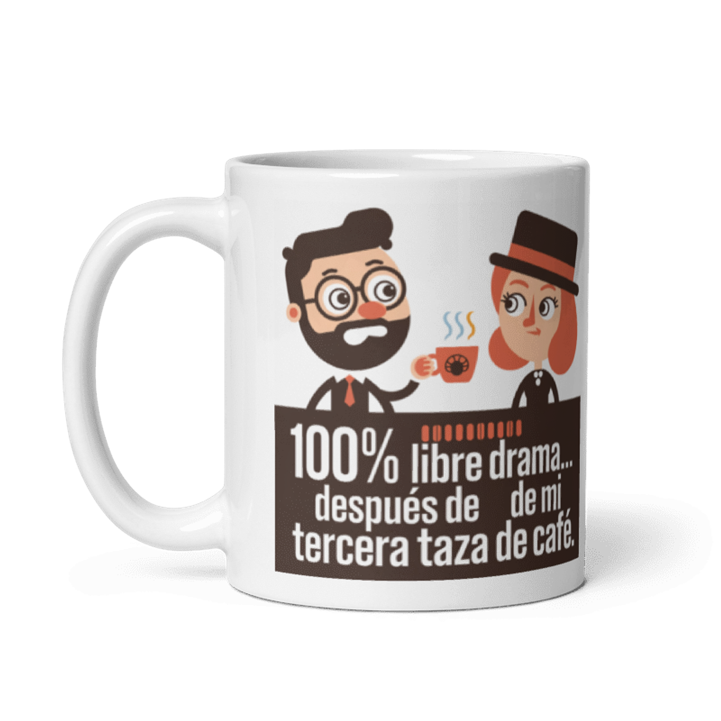Taza Graciosa y Divertida - 100% libre drama...después de, de mi tercera taza de café 2