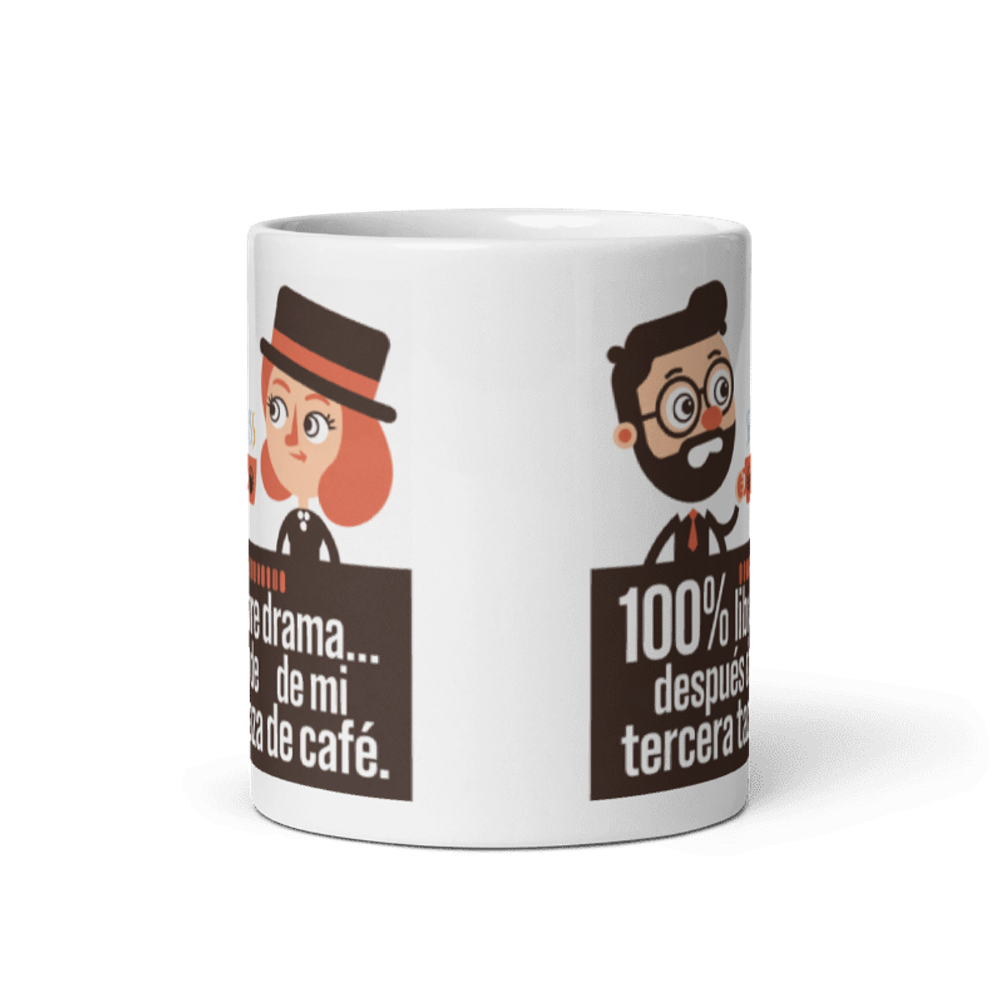 Taza Graciosa y Divertida - 100% libre drama...después de, de mi tercera taza de café 3