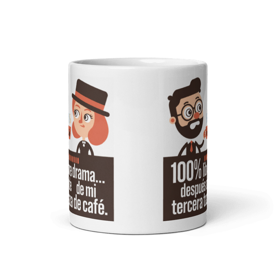 Taza Graciosa y Divertida - 100% libre drama...después de, de mi tercera taza de café 3