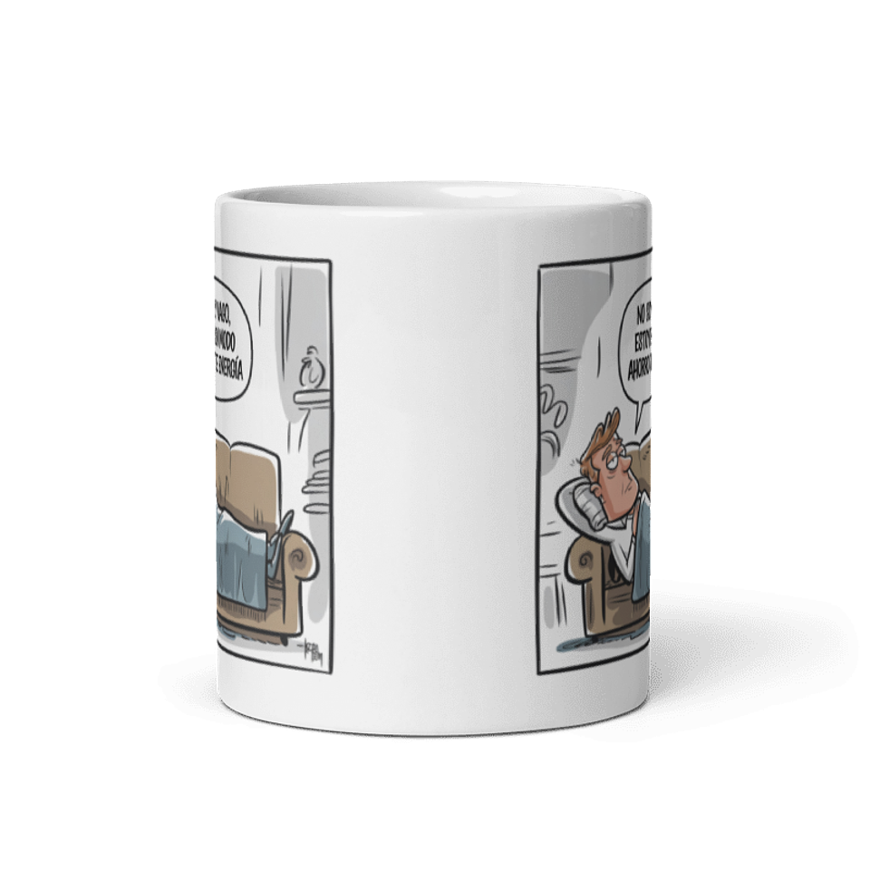 Taza Graciosas y Divertidas - No soy vago, estoy en modo ahorro de energía  3