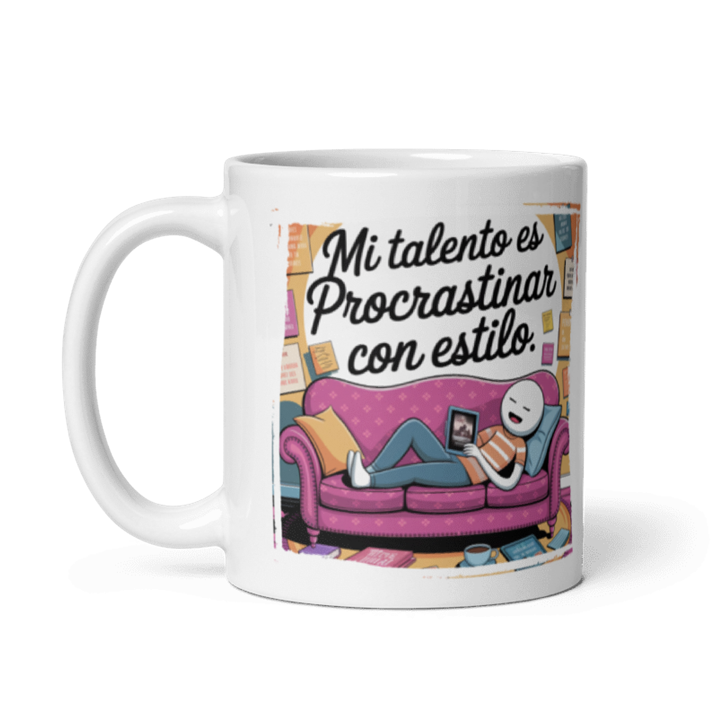 Taza Graciosa y Divertida - Mi talento es procrastinar con estilo  2