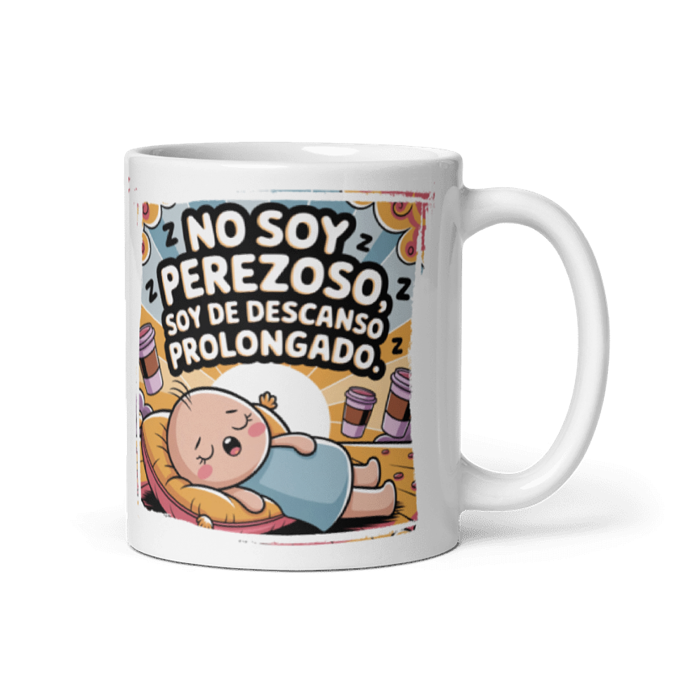 Taza Graciosa y Divertida - No soy perezoso, soy de descanso prolongado  1