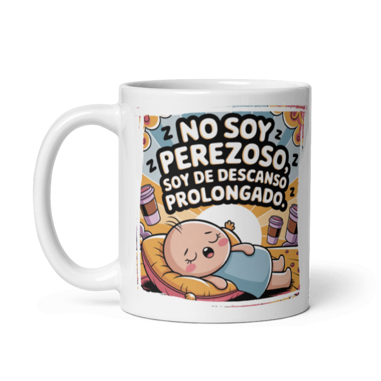 Taza Graciosa y Divertida - No soy perezoso, soy de descanso prolongado  2