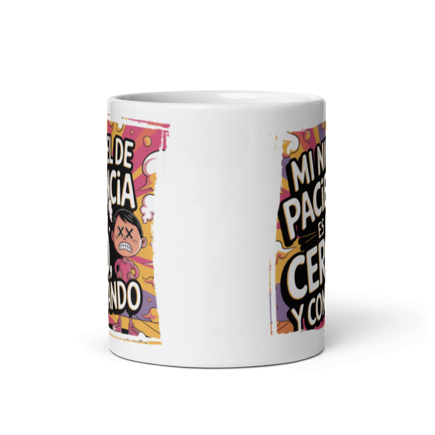 Taza Graciosa y Divertida - Mi nivel de paciencia es cero, y contando  3