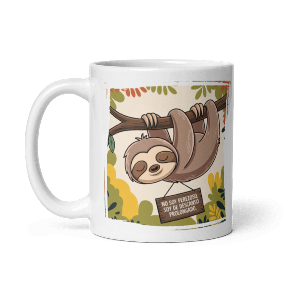 Taza Graciosa y Divertida - No soy perezoso, soy de descanso prolongado  2