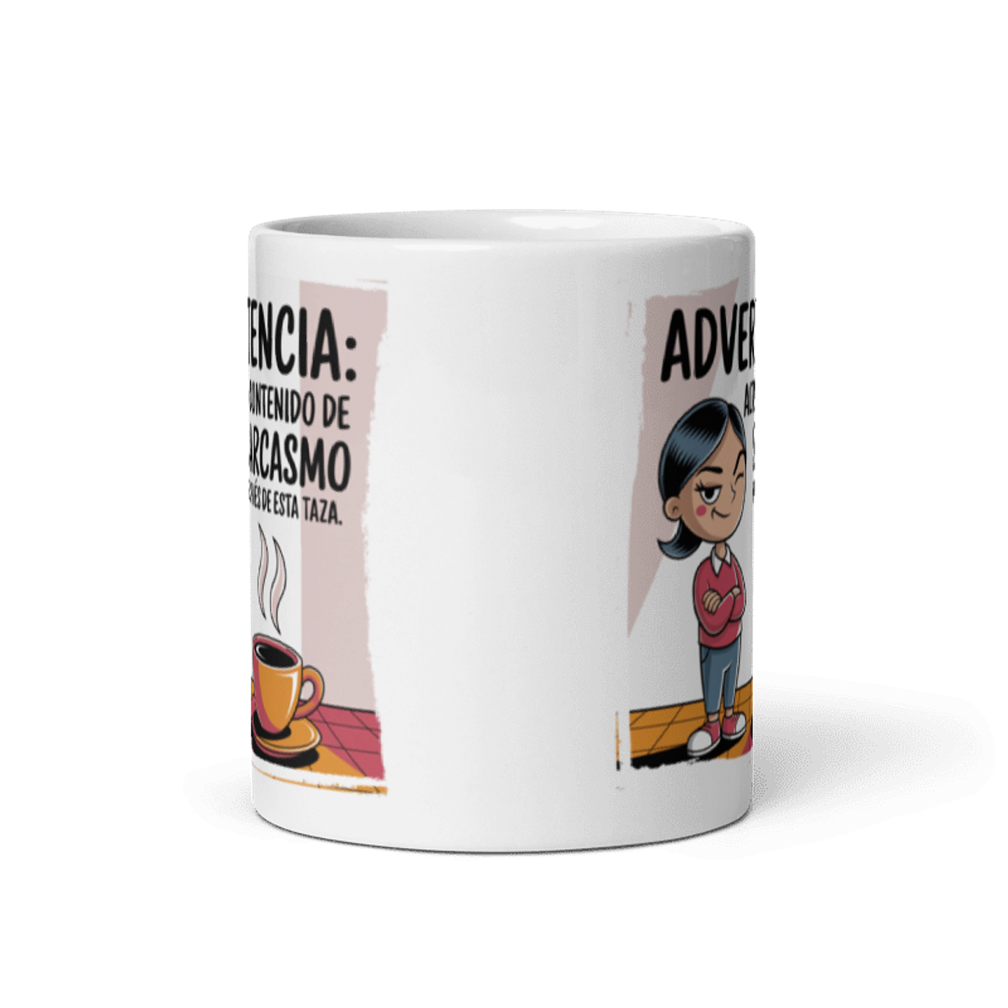 Taza Graciosa y Divertida - Advertencia: alto contenido de sarcasmo después de esta taza 3