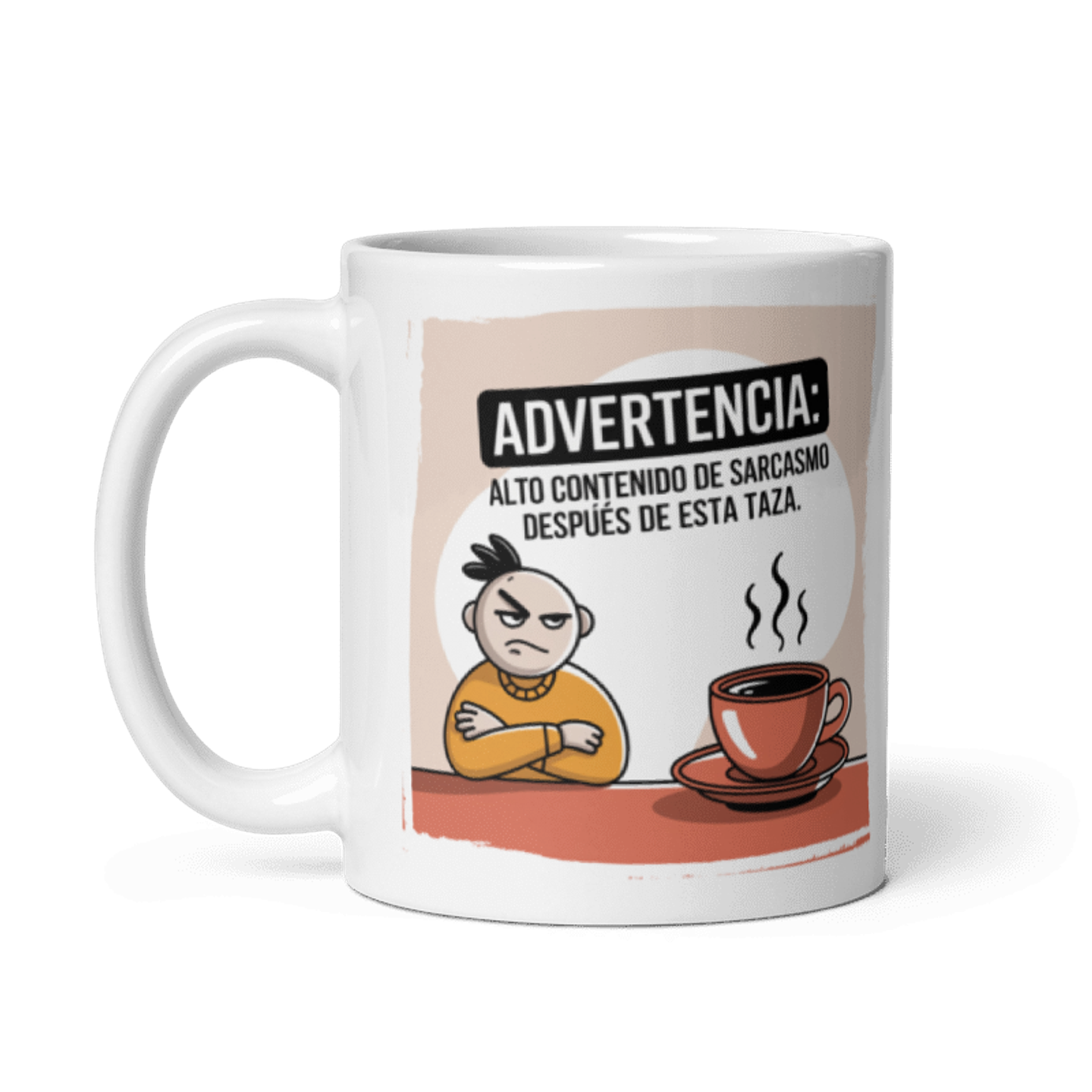 Taza Graciosa y Divertida - Advertencia: alto contenido de sarcasmo después de esta taza 2