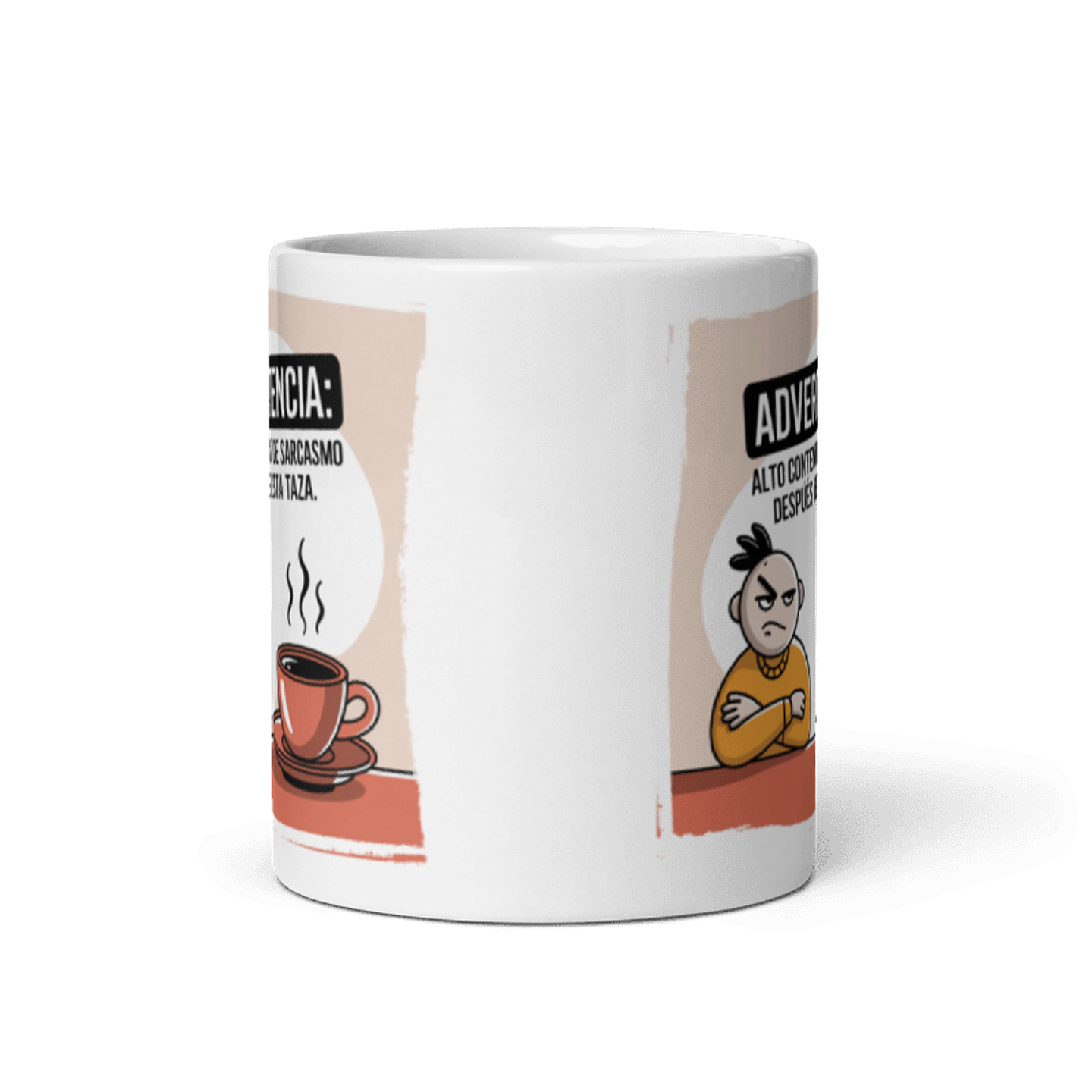 Taza Graciosa y Divertida - Advertencia: alto contenido de sarcasmo después de esta taza 3
