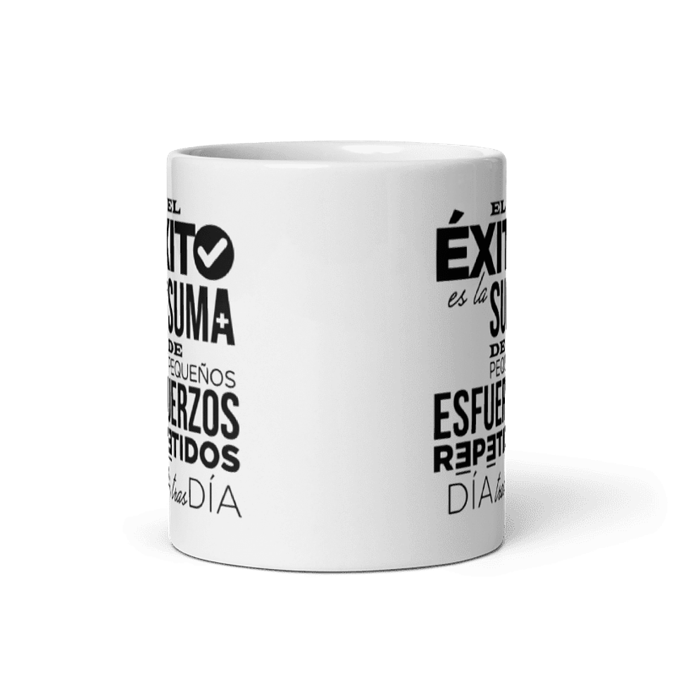Taza con frases inspiradoras - El éxito es la suma de pequeños esfuerzos repetidos día tras día  3