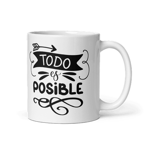 Tazas con frases inspiradoras - Todo es posible 