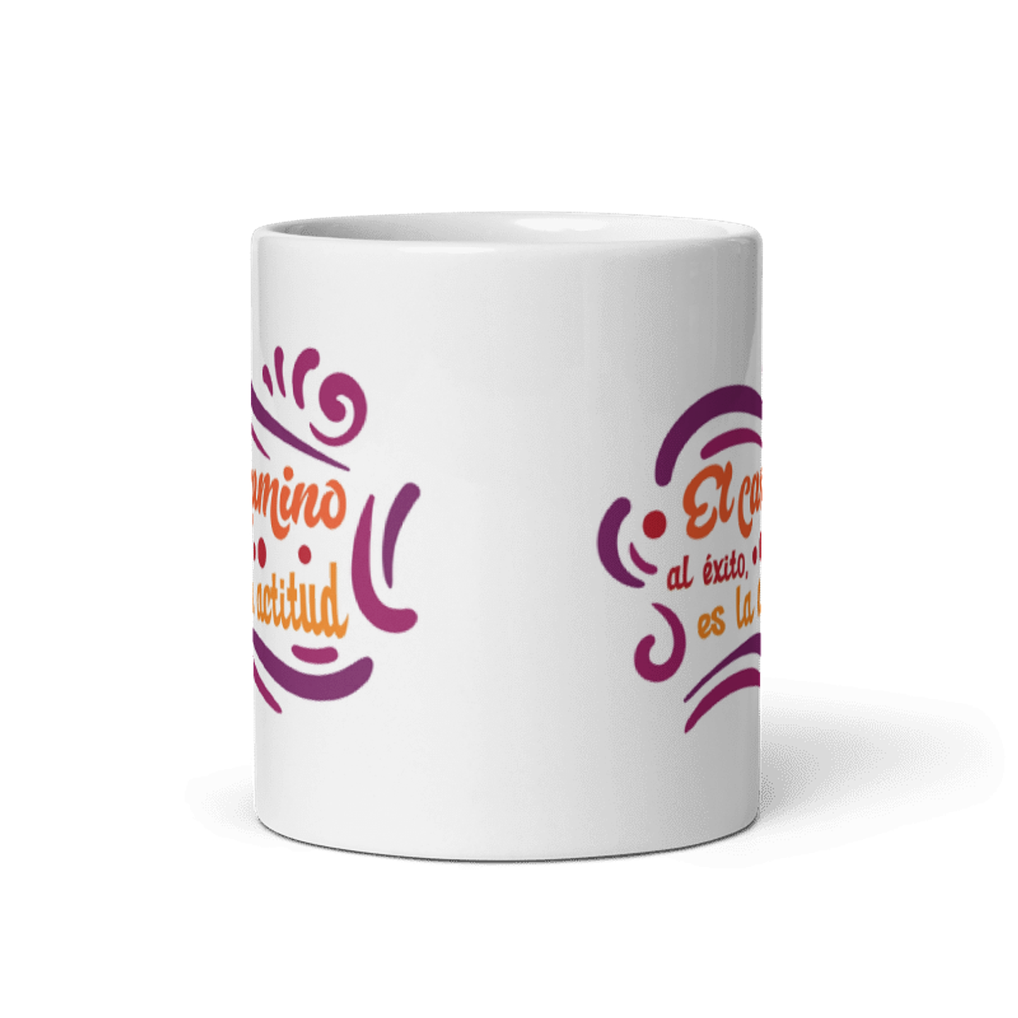 Taza con frases inspiradoras - El camino al éxito, es la actitud  3