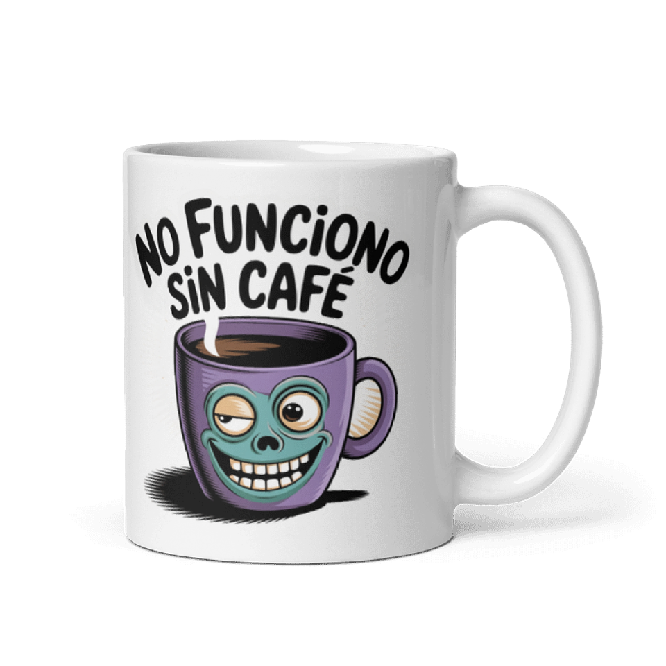 Taza Regalo - No funciono sin café  1