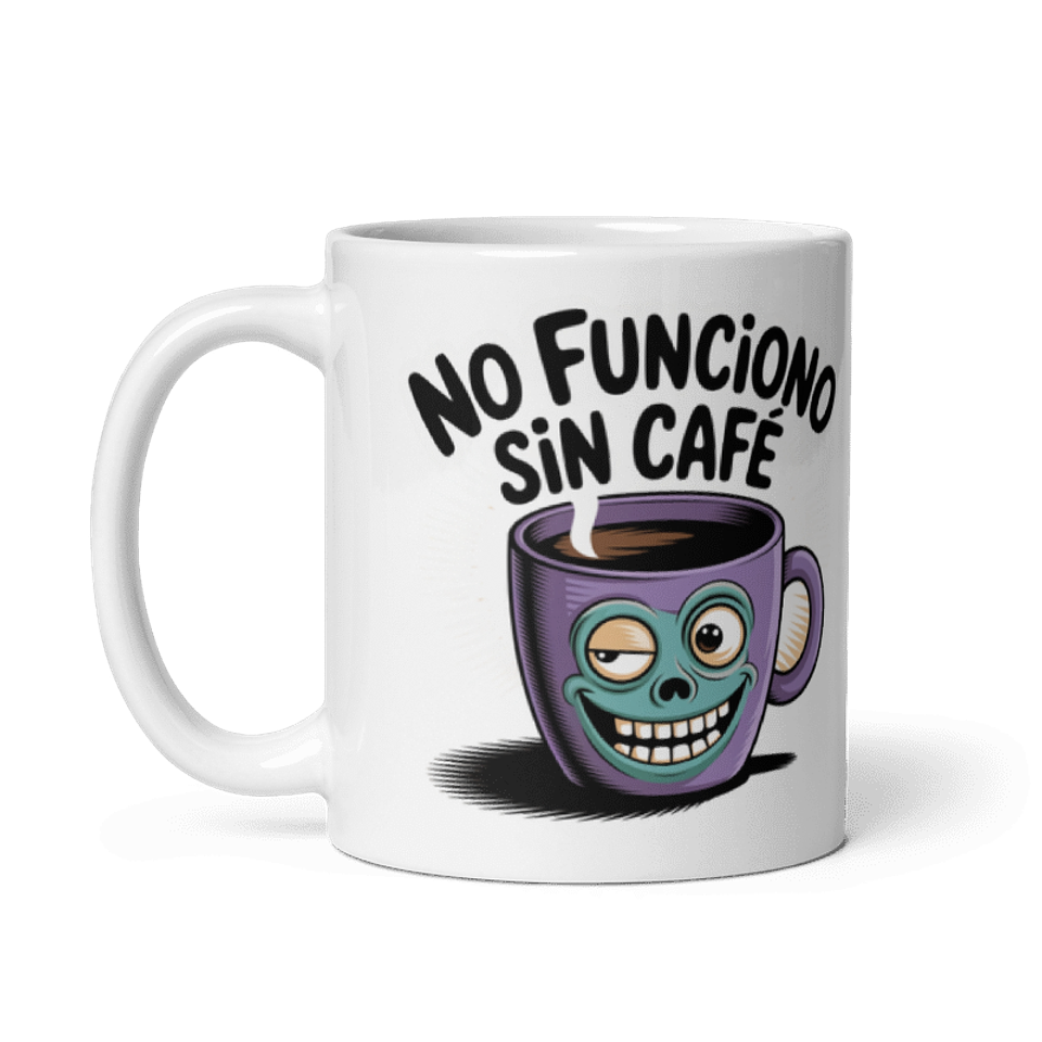 Taza Regalo - No funciono sin café  2