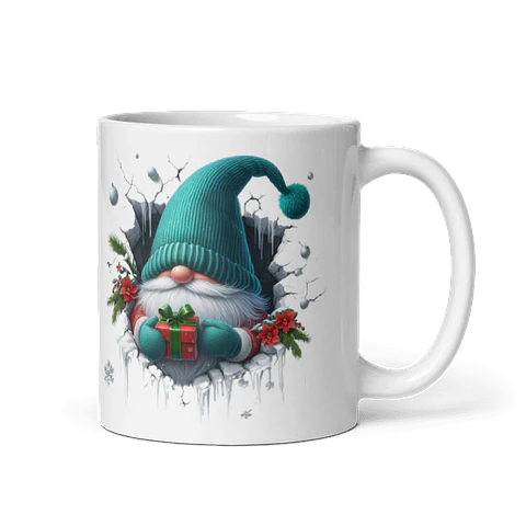 Taza de Navidad - Duende con regalo navideño