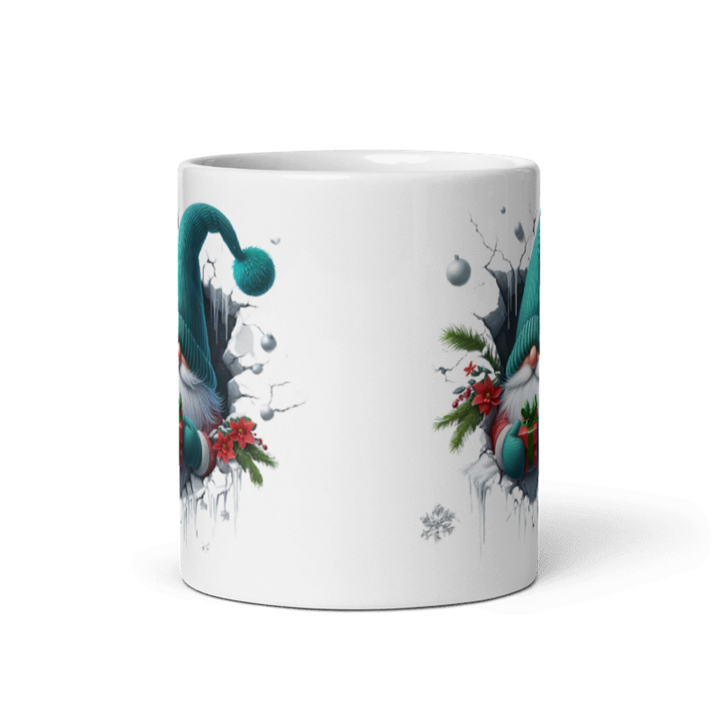 Taza de Navidad - Duende con regalo navideño 3