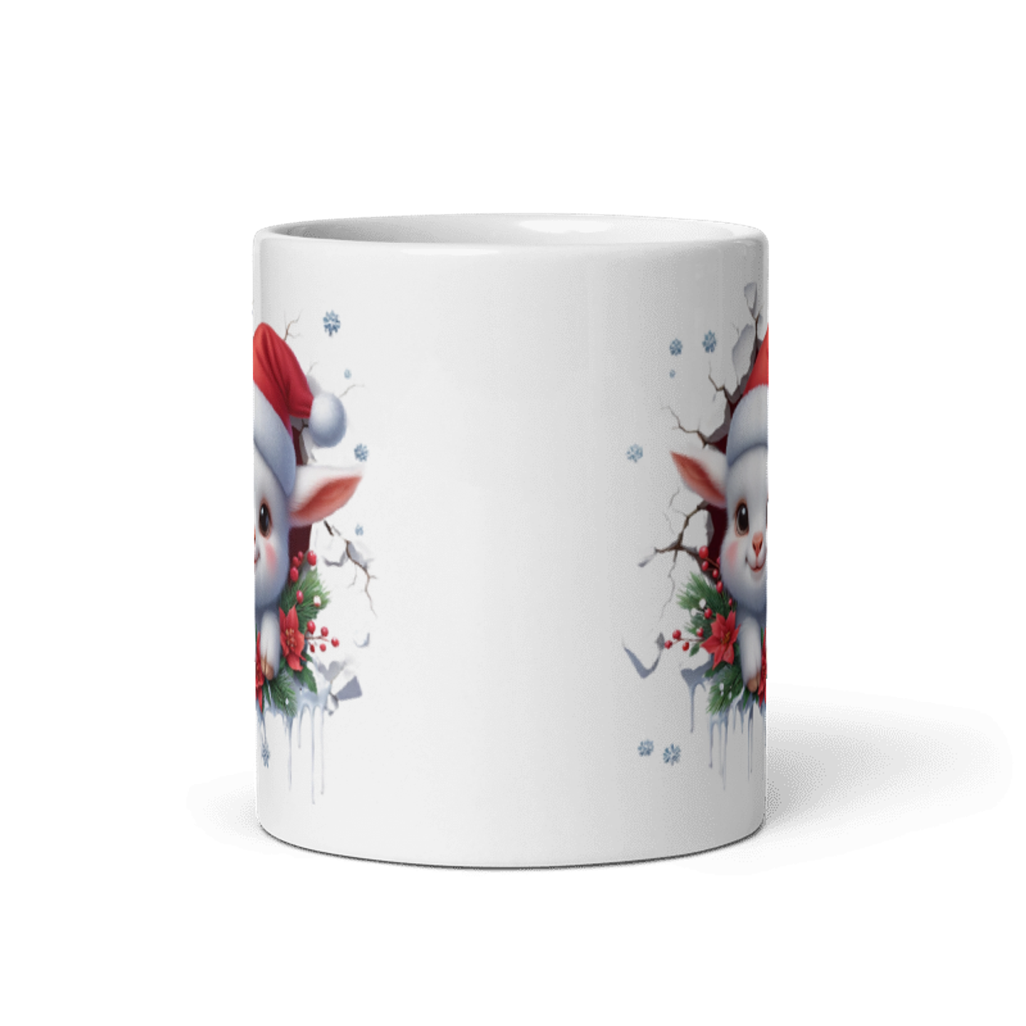 Taza de Navidad - Corderito con sombrero navideño  3