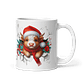 Taza de Navidad - Vaca con gorro y bufanda navideña - Miniatura 1