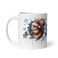 Taza de Navidad - Ardilla Navideña con Gorro de Santa Claus - Miniatura 2