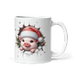 Taza de Navidad - Cerdito Navideño con Gorro de Santa Claus - Miniatura 1