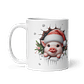 Taza de Navidad - Cerdito Navideño con Gorro de Santa Claus - Miniatura 2