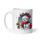 Taza de Navidad - Muñeco de Nieve con Gorro de Santa Claus y Regalo - Miniatura 2