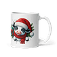 Taza de Navidad - Vaquita con Bufanda Roja y Gorro de Santa Claus - Miniatura 1