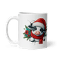 Taza de Navidad - Vaquita con Bufanda Roja y Gorro de Santa Claus - Miniatura 2