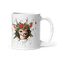 Taza de Navidad - Reno con Corona Navideña y Luces Decorativas - Miniatura 1