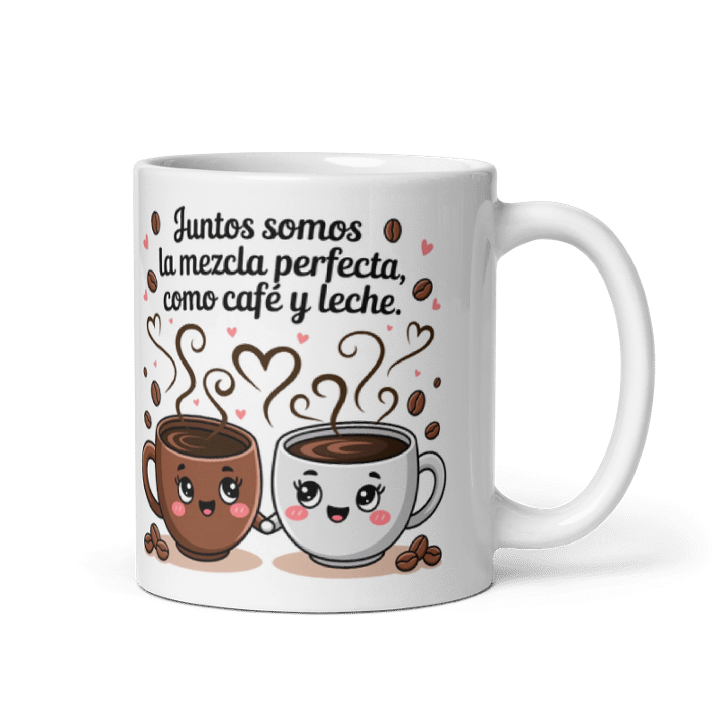 Taza de amor y pareja - Juntos Somos la Mezcla Perfecta, Como Café y Leche 1