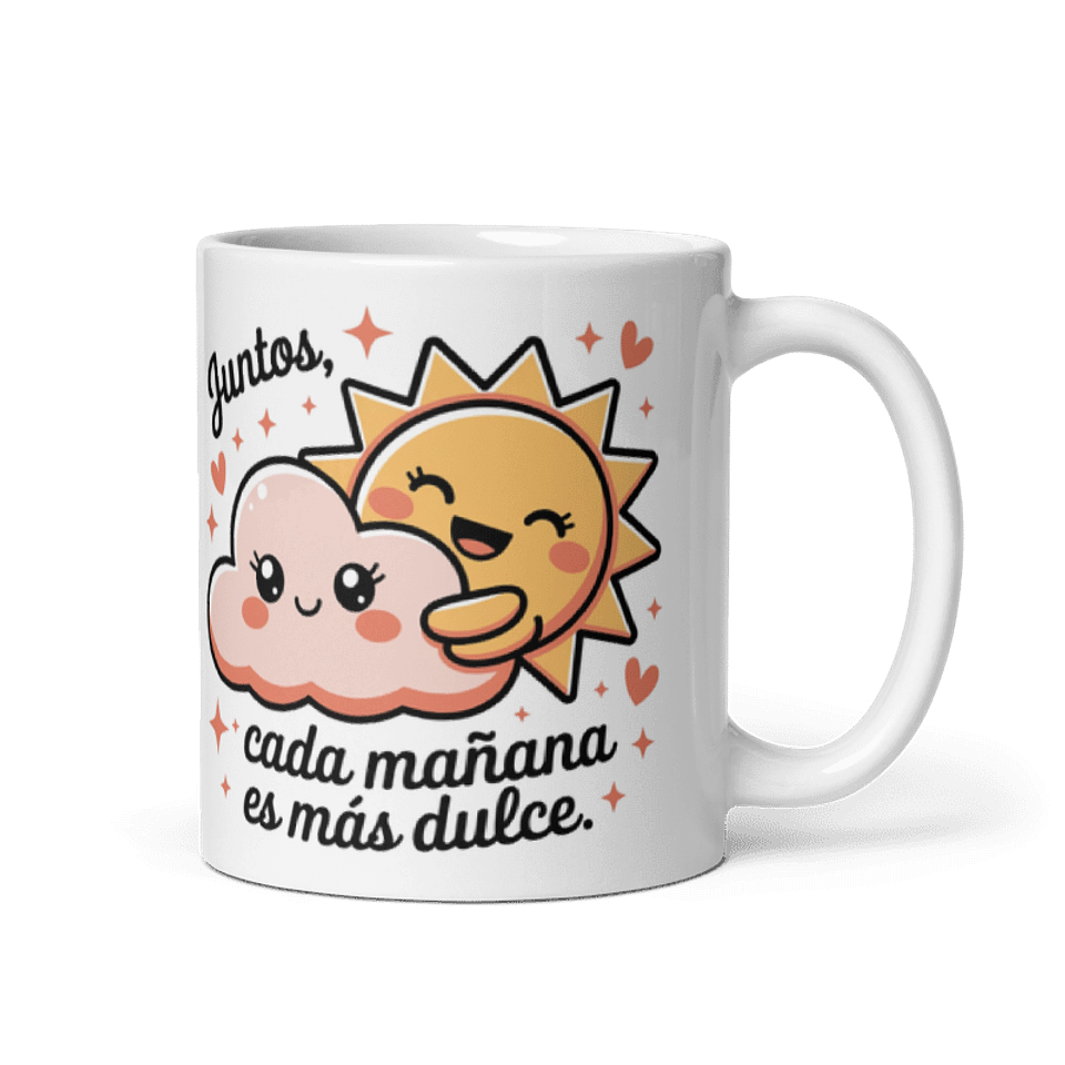Taza de amor y pareja - Juntos, Cada Mañana es Más Dulce 1