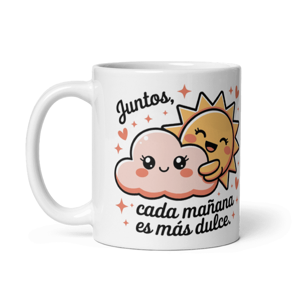 Taza de amor y pareja - Juntos, Cada Mañana es Más Dulce 2