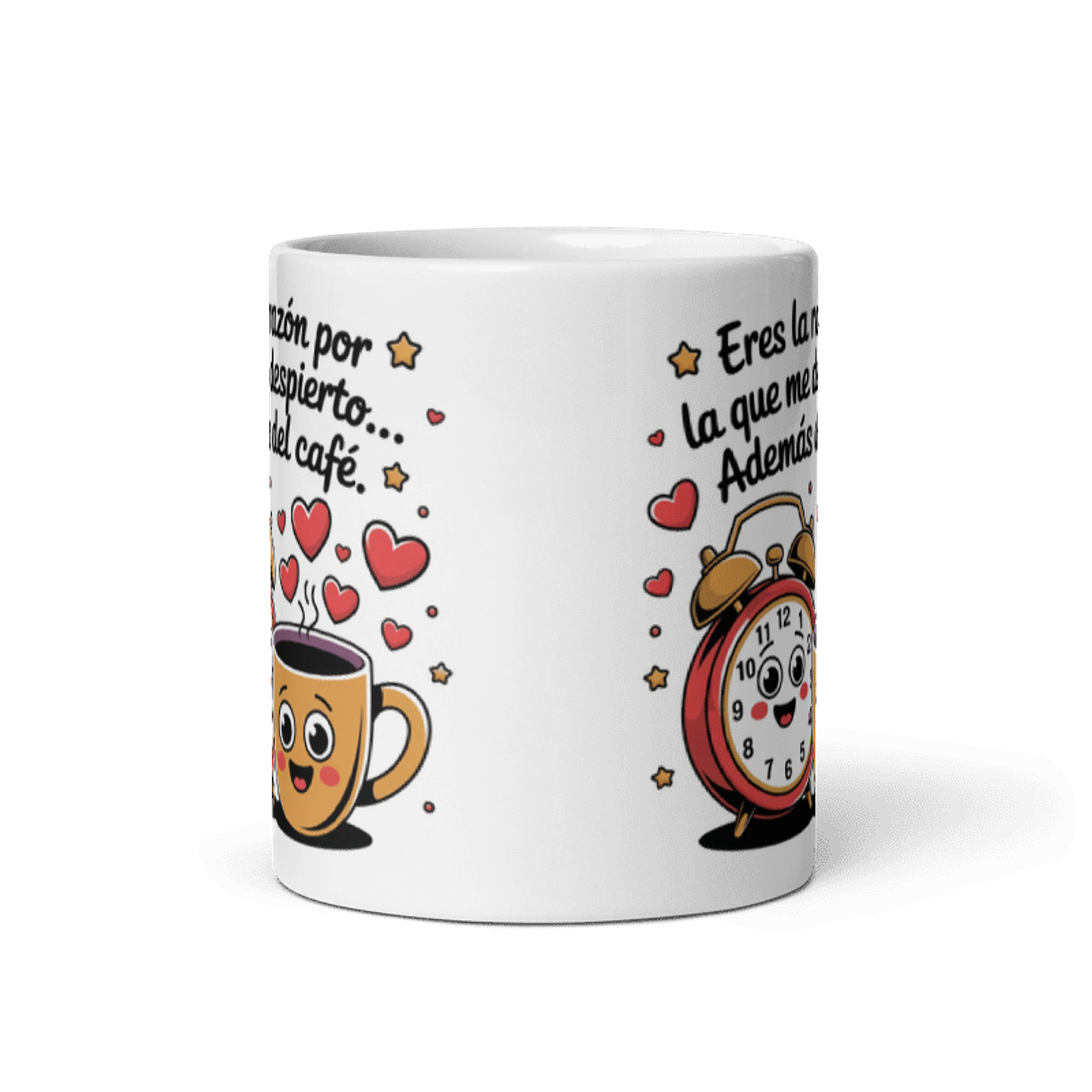 Taza de amor y pareja - Eres la razón por la que me despierto… Además del café 3