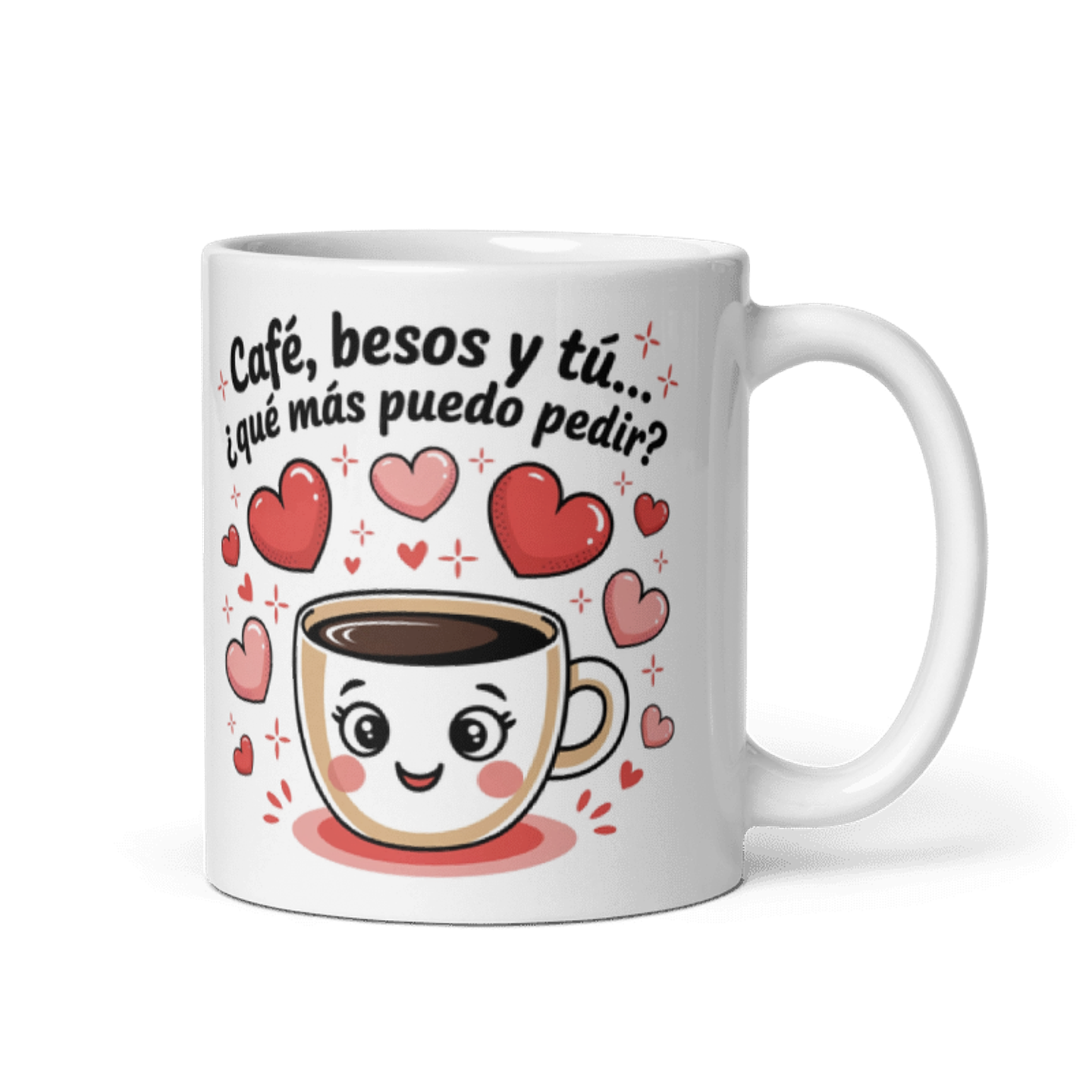 Taza de amor y pareja - Café, besos y tú… ¿qué más puedo pedir? 1