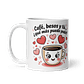 Taza de amor y pareja - Café, besos y tú… ¿qué más puedo pedir? - Miniatura 2