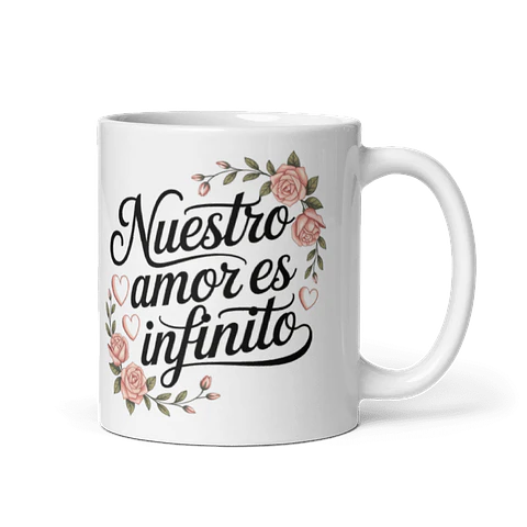 Taza de amor y pareja - Nuestro amor es infinito