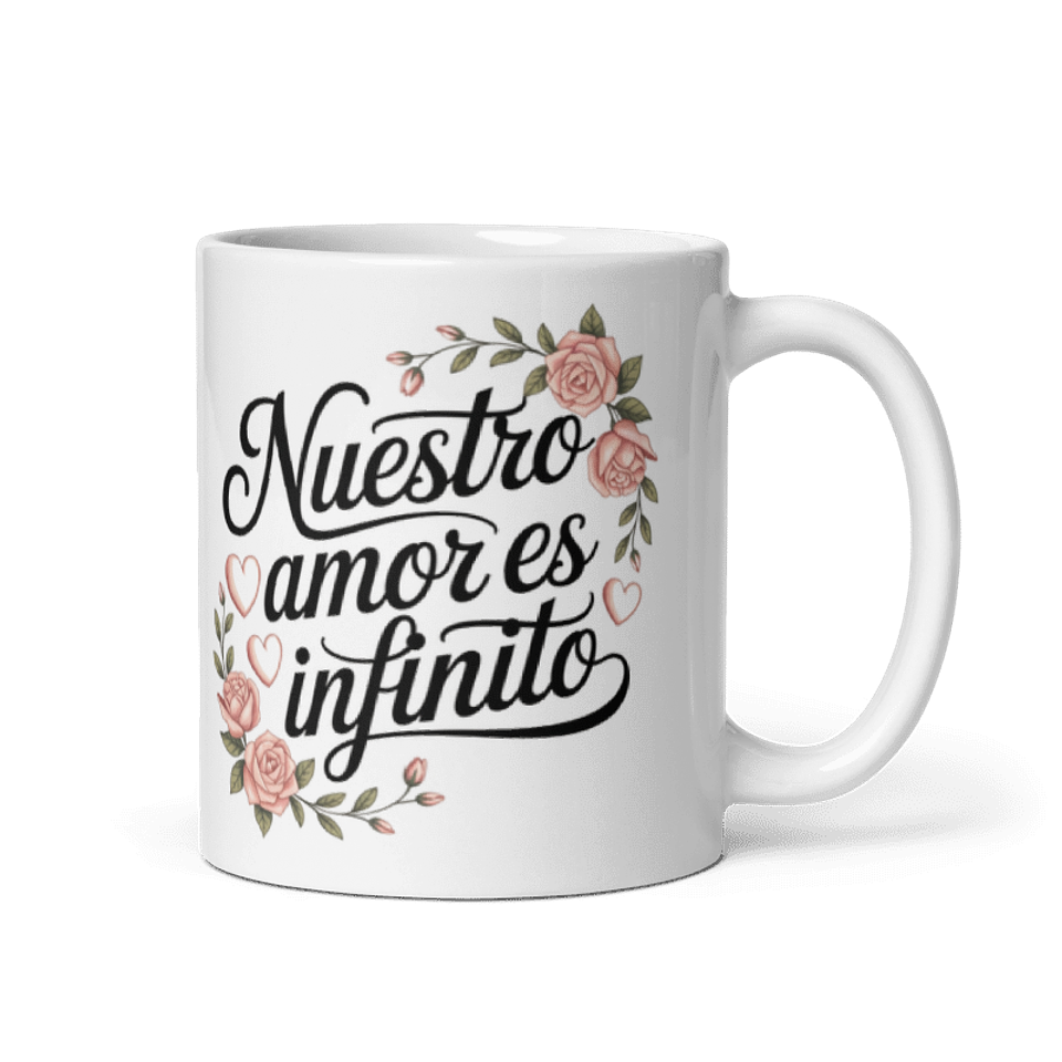 Taza de amor y pareja - Nuestro amor es infinito 1