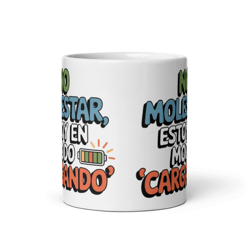 Taza meme - No molestar, estoy en modo cargando 3