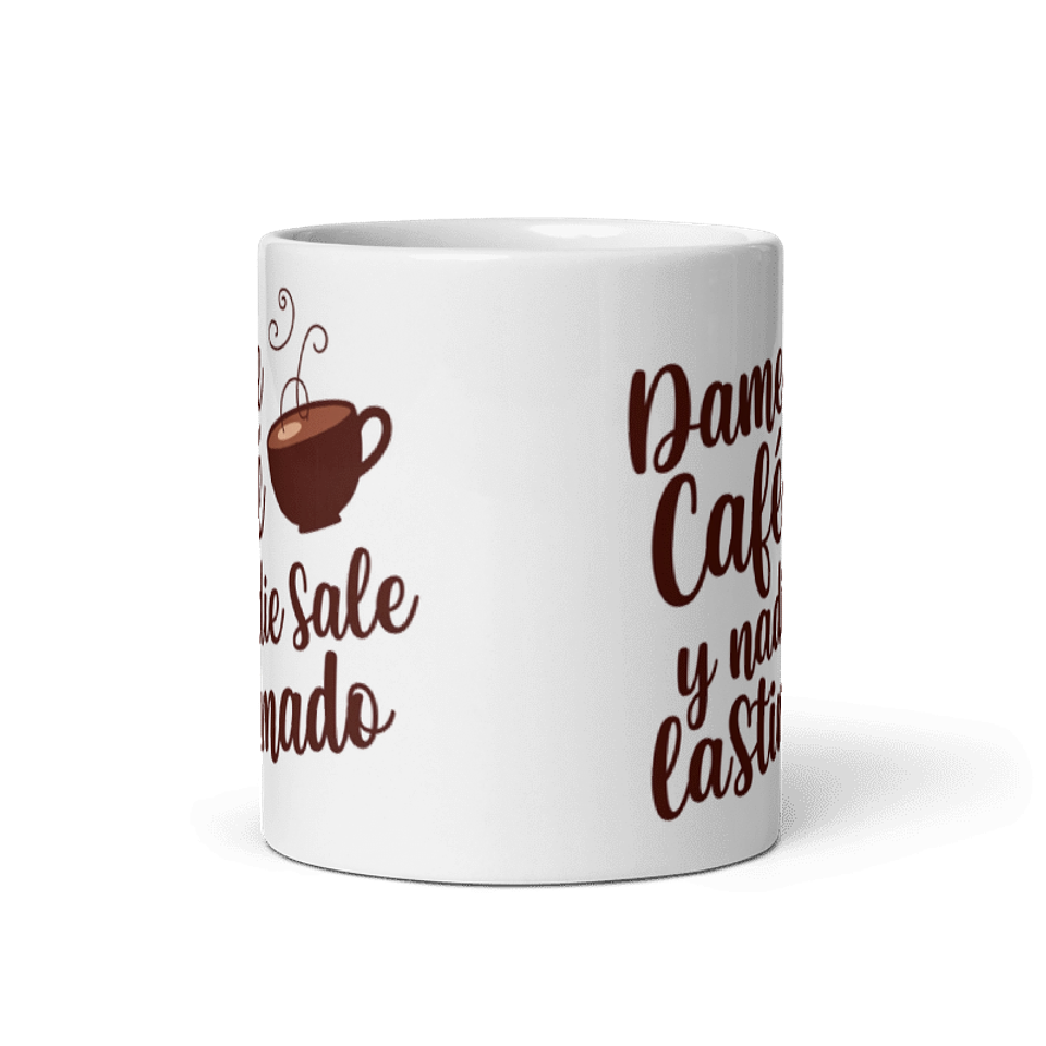 Taza meme - Dame café y nadie sale lastimado 3