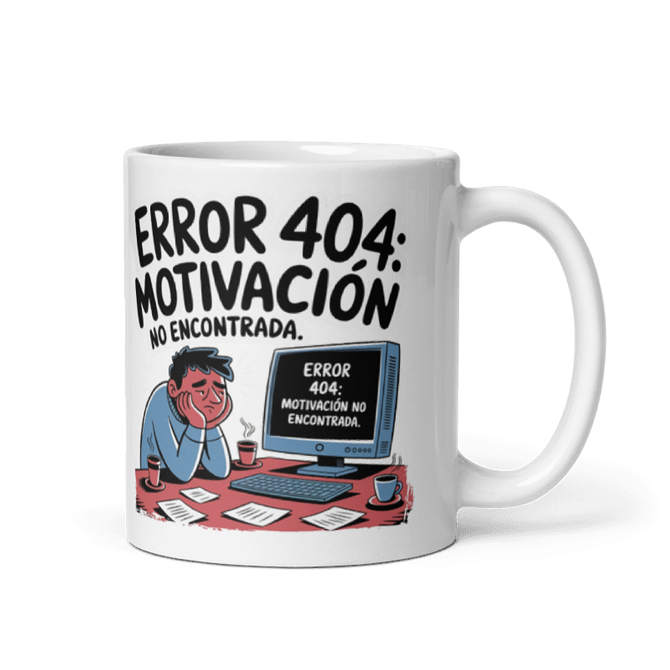 Taza frikis - Error 404: Motivación no encontrada 1