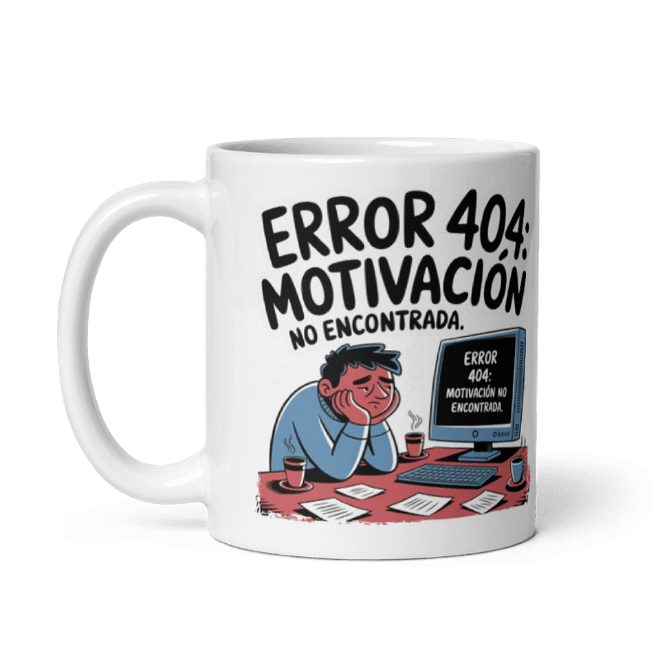 Taza frikis - Error 404: Motivación no encontrada 2