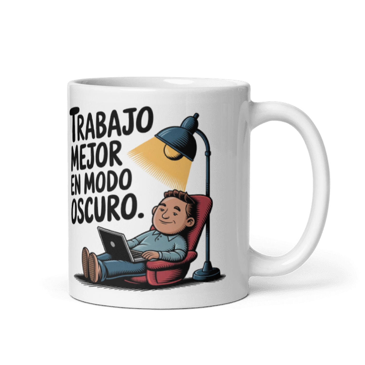 Taza frikis - Trabajo mejor en modo oscuro 1