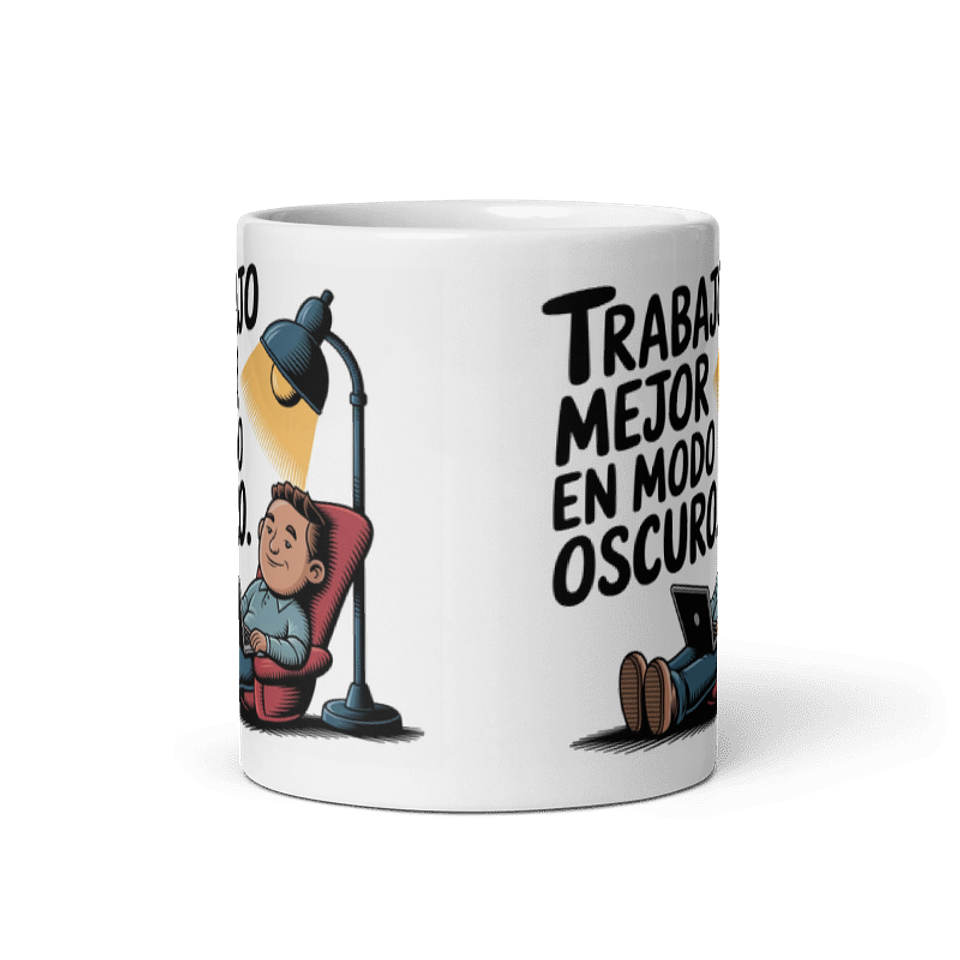 Taza frikis - Trabajo mejor en modo oscuro 3