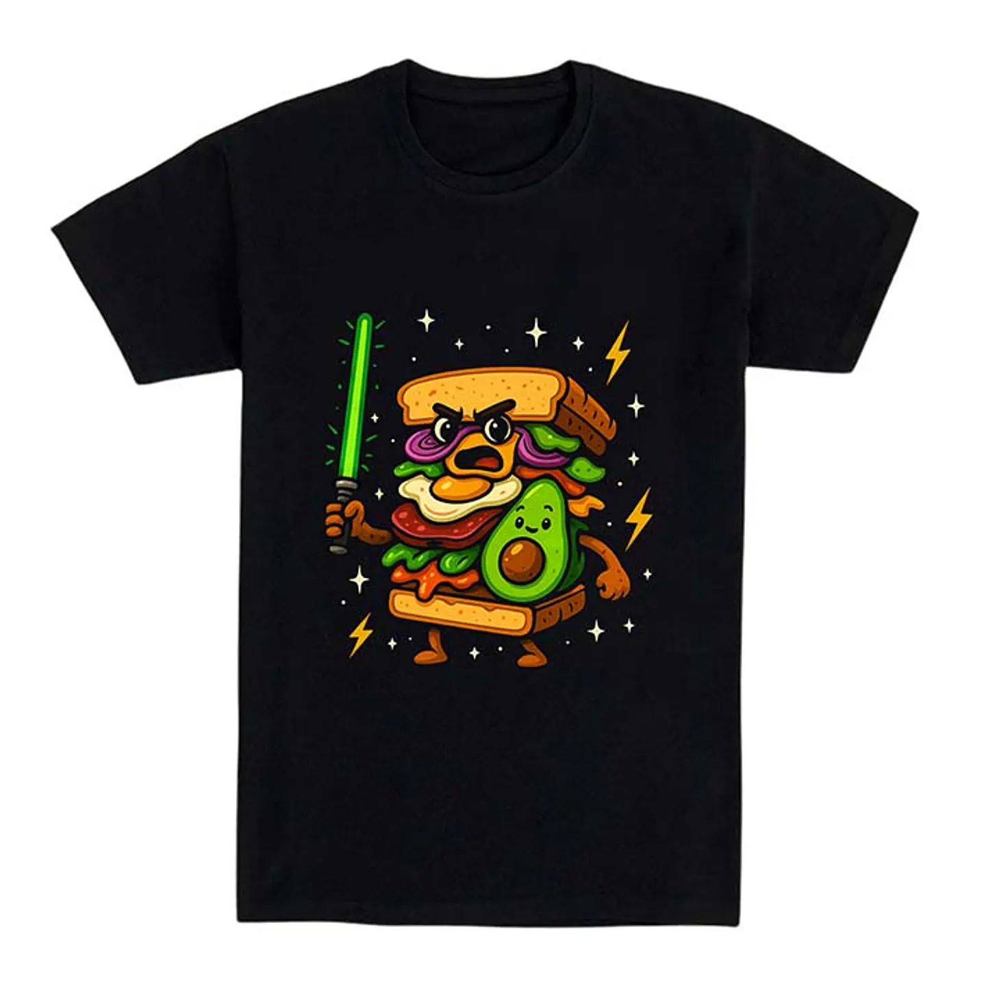 Camiseta graciosa – Sándwich Jedi con aguacate galáctico 1