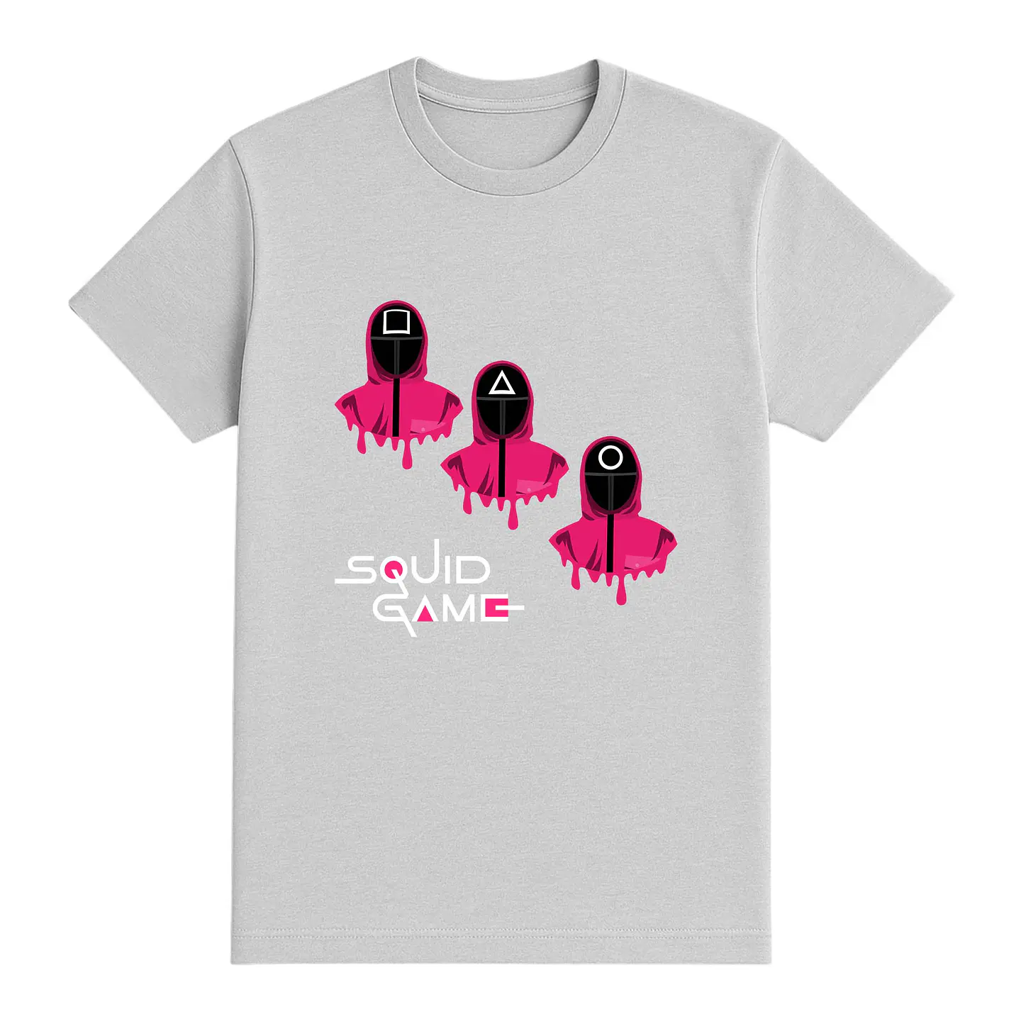 Camiseta friki – Squid Game Guardianes en rosa 1
