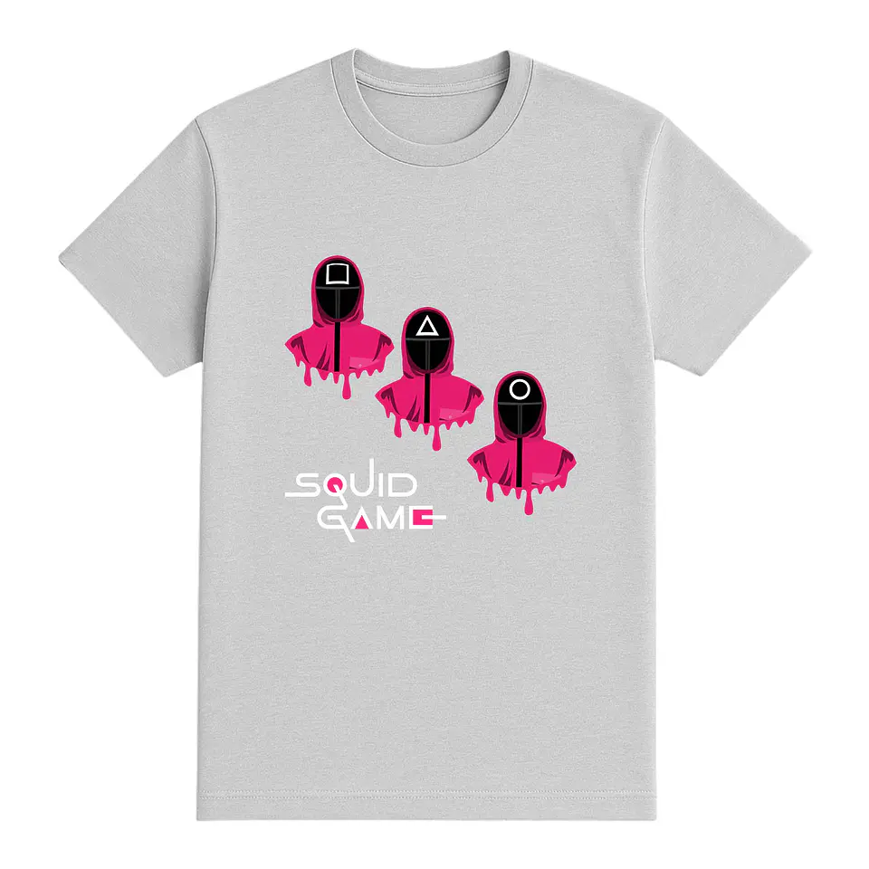 Camiseta friki – Squid Game Guardianes en rosa 1