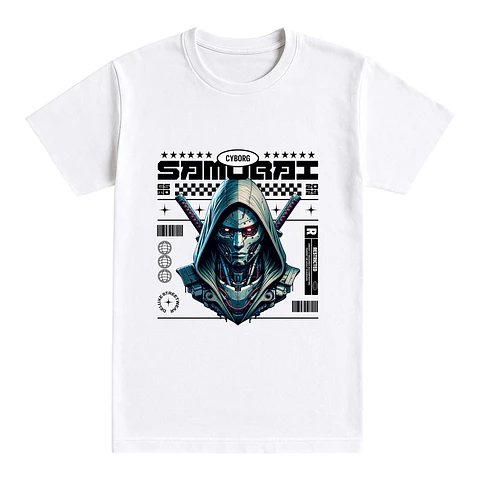Camiseta streetwear – Cyborg Samurai