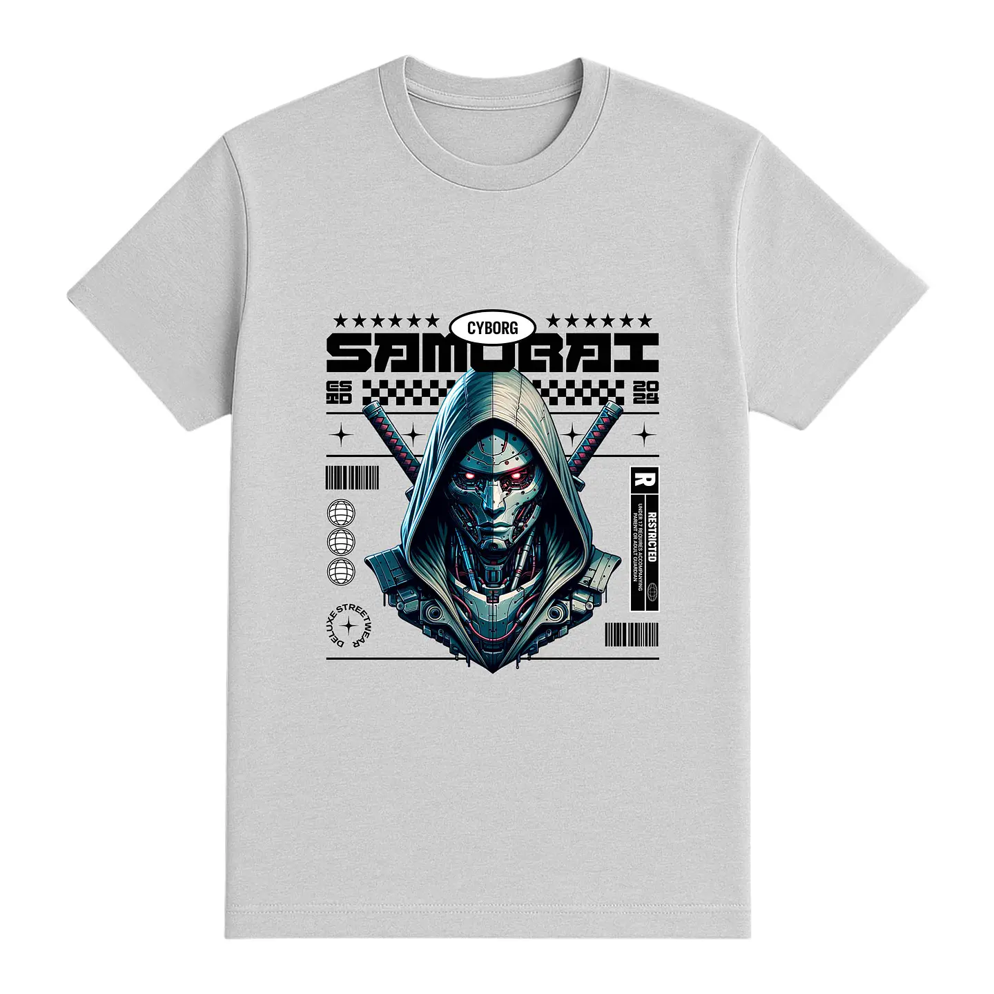 Camiseta streetwear – Cyborg Samurai 2