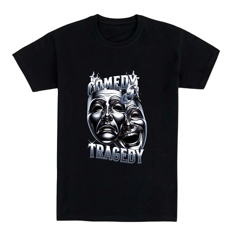 Camiseta streetwear – Comedy & Tragedy Negra