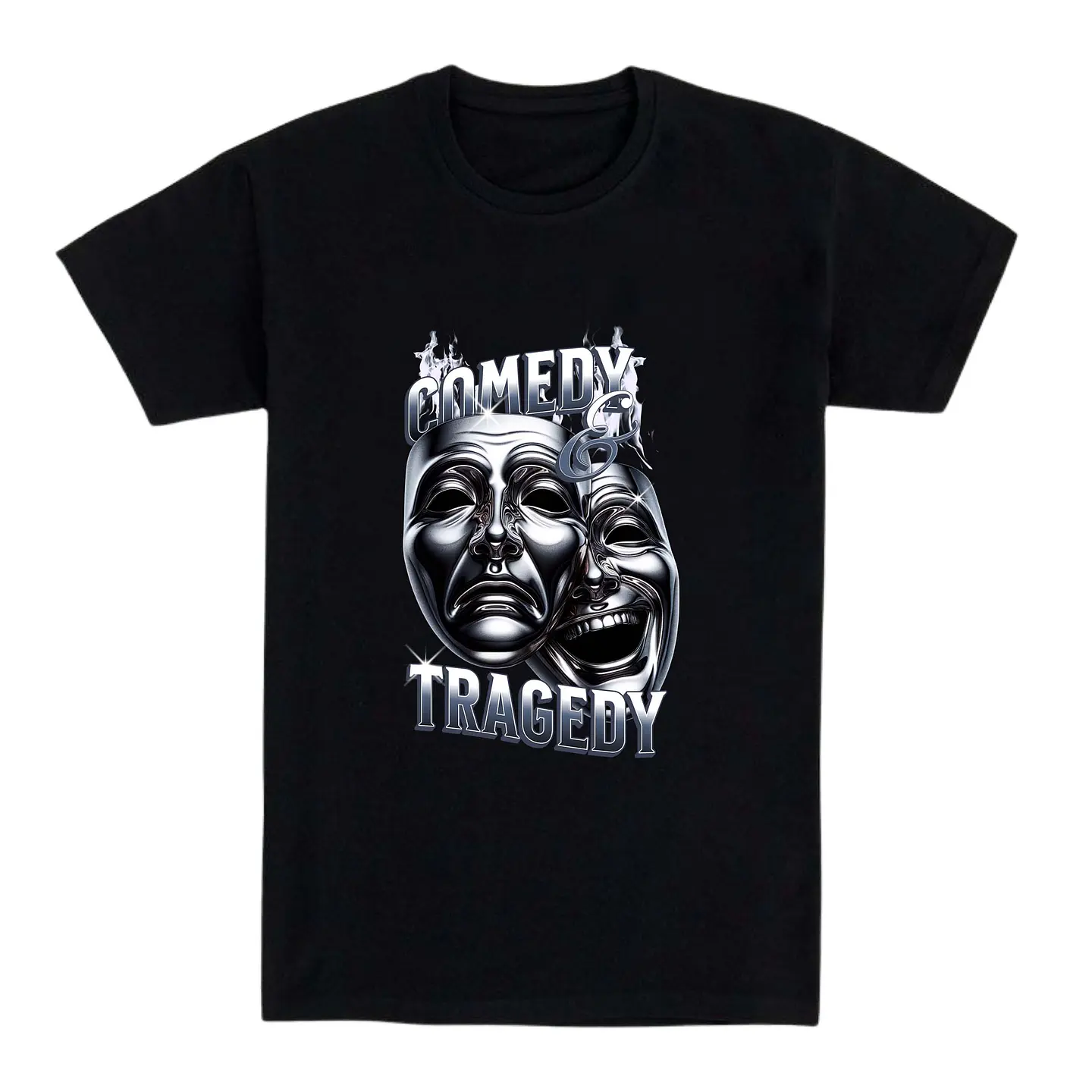 Camiseta streetwear – Comedy & Tragedy Negra 1