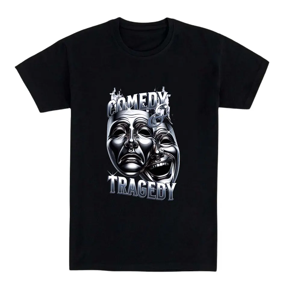 Camiseta streetwear – Comedy & Tragedy Negra 1